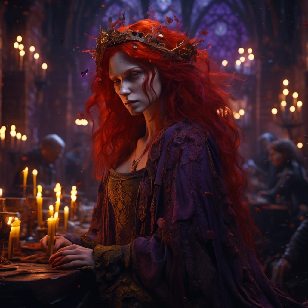 Medieval Red Haired Vampiress 