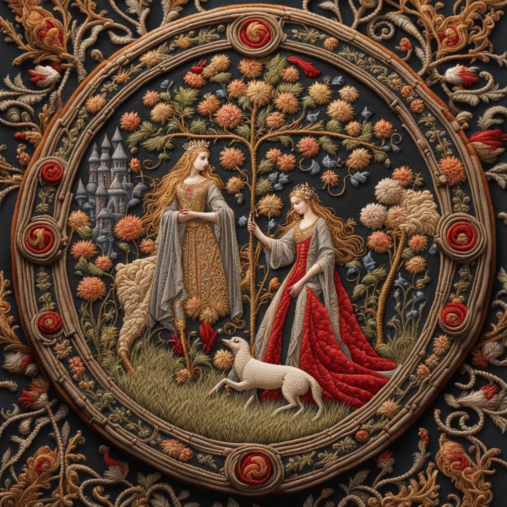 Medieval embroidery  by @shadow303