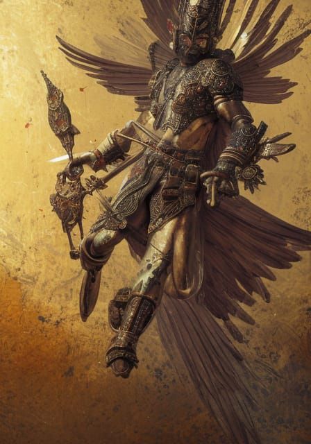 back raven flag, raven hungarian armor in all-covering oxidi...