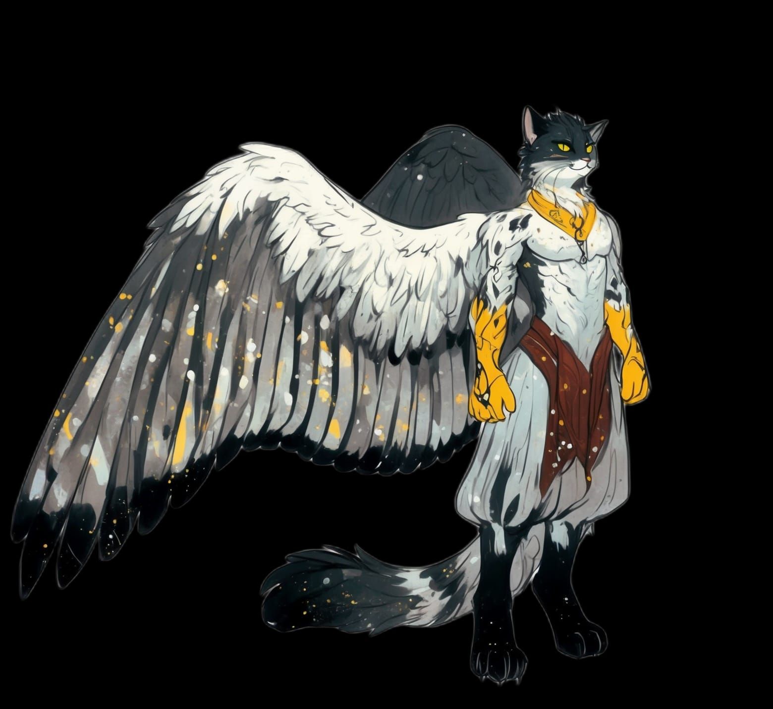 Hawk Hybrid Anthro Cat