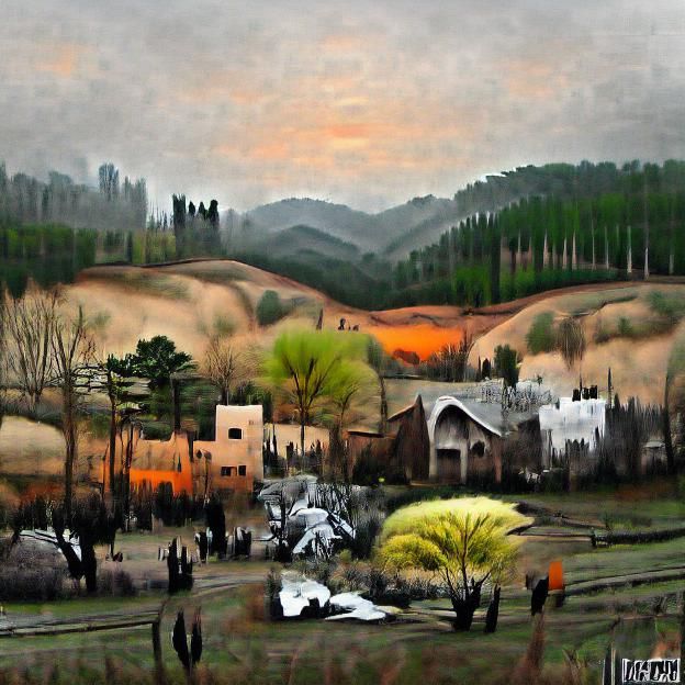 misty mountain village