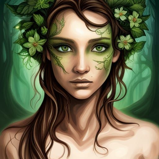 Forest Lady Folk - AI Generated Artwork - NightCafe Creator