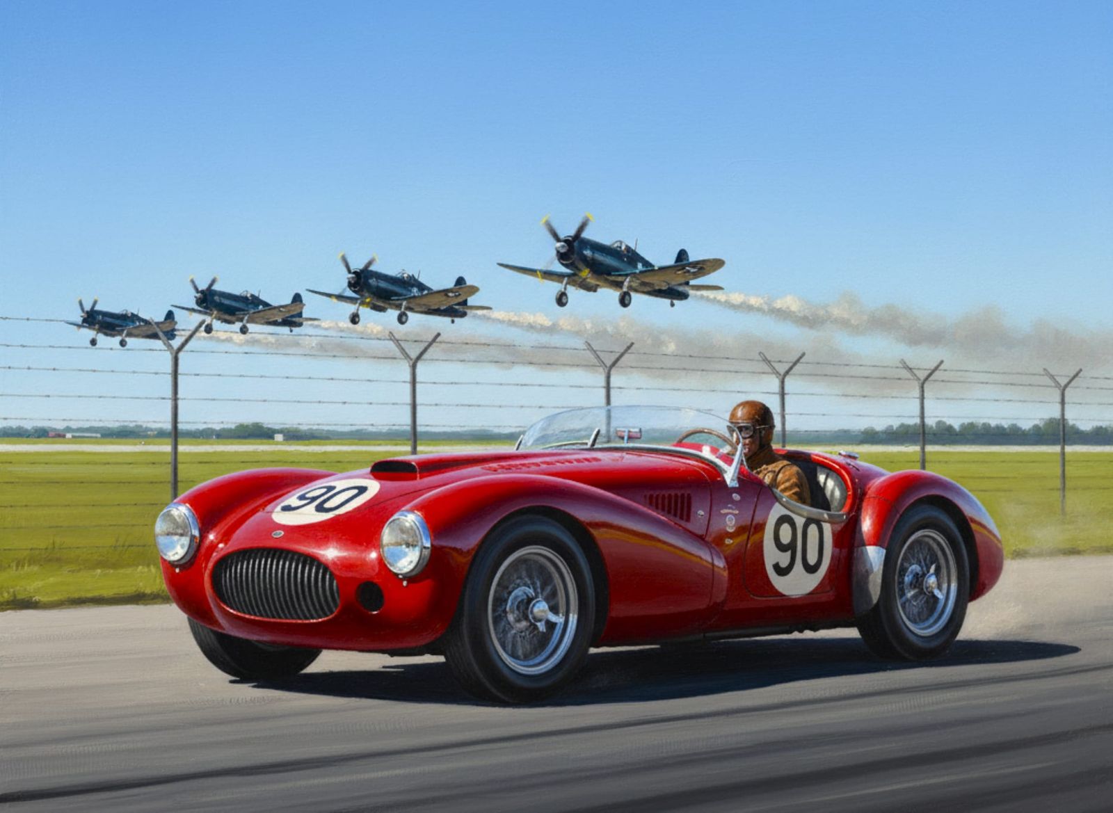 Allard J2X and F6F Hellcats