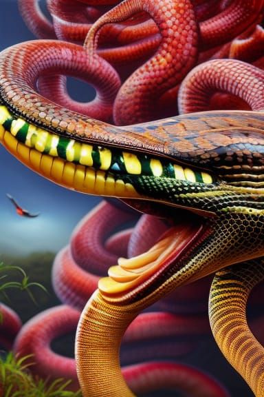 Cobra Snakes - AI Generated Artwork - NightCafe Creator