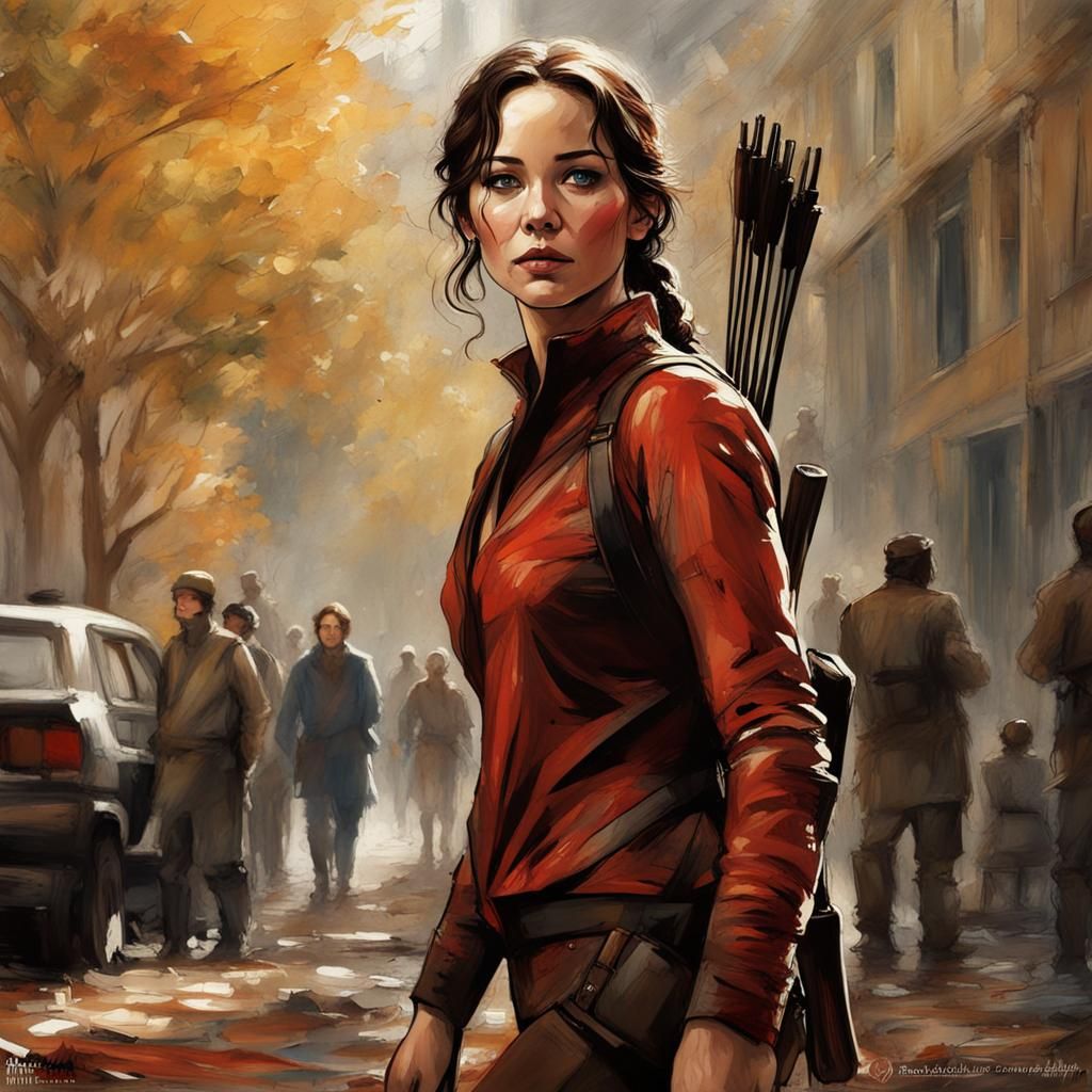 Katniss Everdeen - AI Generated Artwork - NightCafe Creator