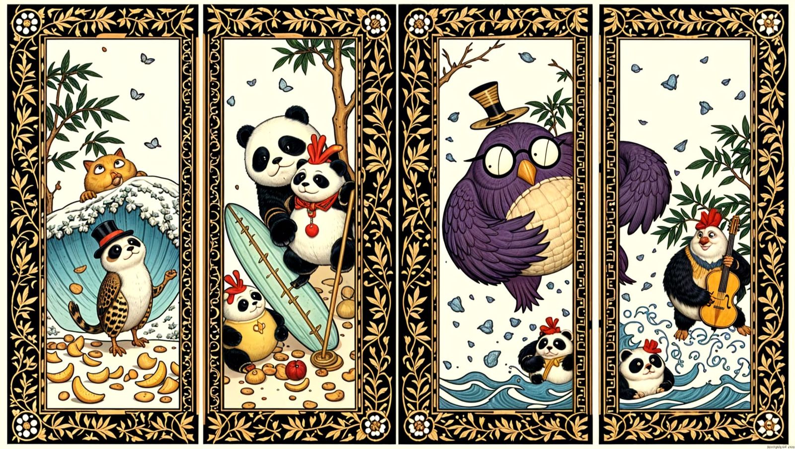 "The window of a comic store is beautifully painted