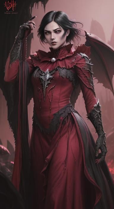 vampire, voluptuous, vivacious, hyperrealistic, intricately ...