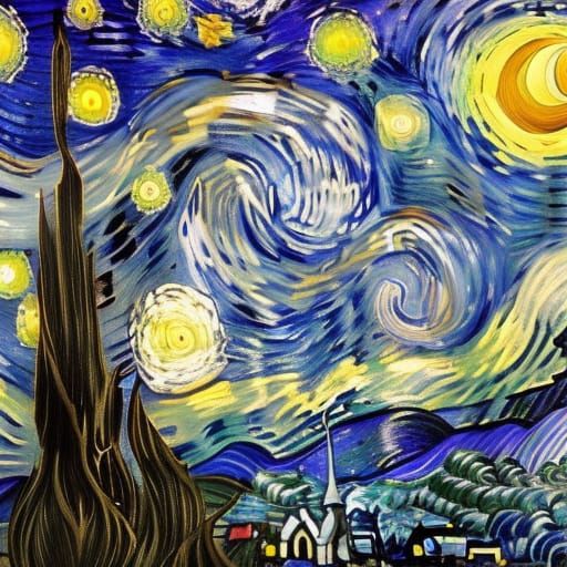 Starry Night - AI Generated Artwork - NightCafe Creator