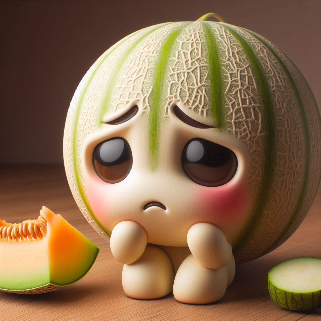 Melon and Chole, melancholy by DALL-E 3 (03)