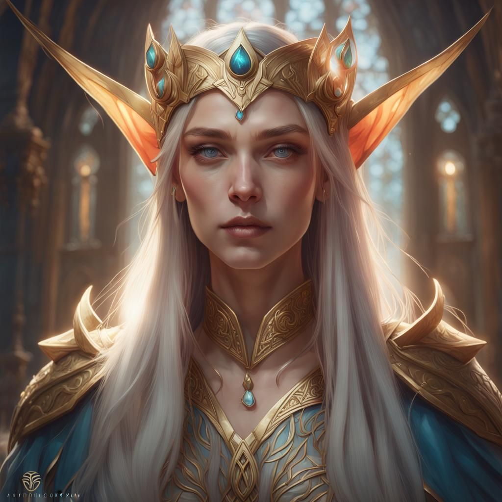 High Elven Priestess - AI Generated Artwork - NightCafe Creator