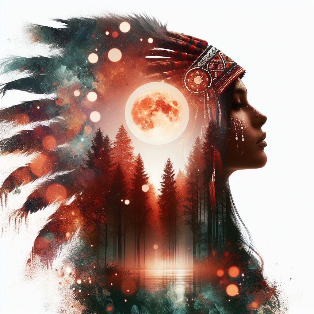 double exposure beautiful fantasy DALL-E 3 portrait landscap...