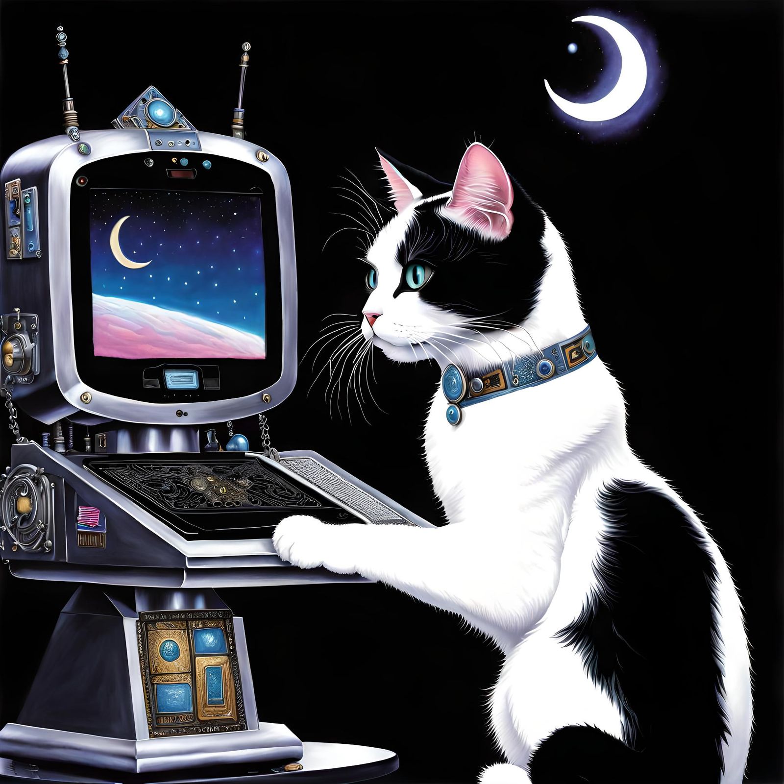 Robot cat Cat robot butler Computer love, computer love
Comp...