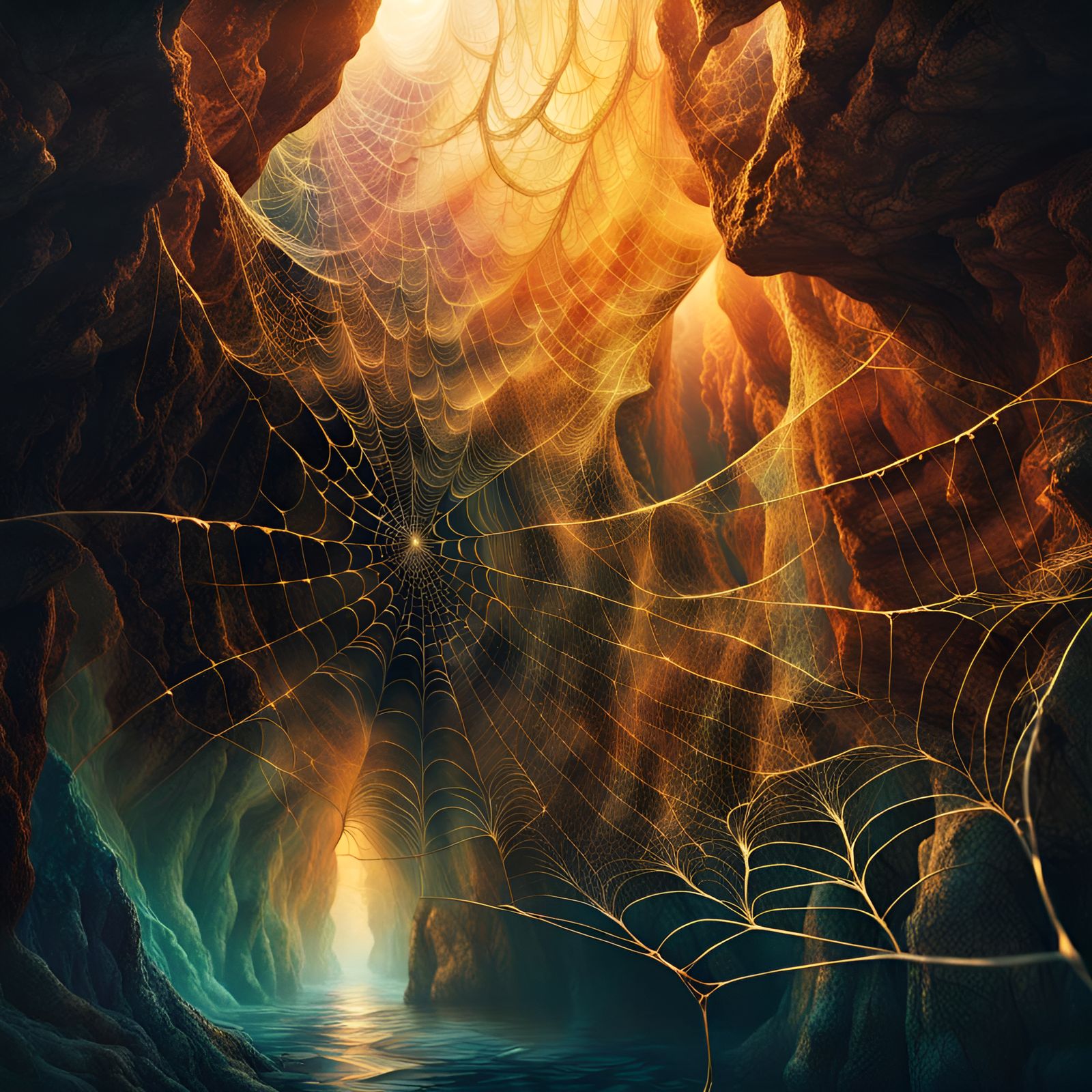 Cavern Webs  by @Forgrim