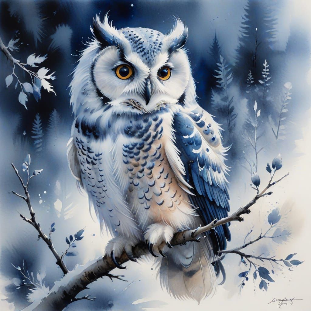 Arctic fluffy owl 
