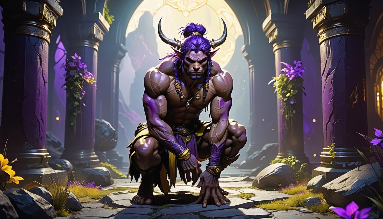 Eldritch Fae Warrior in Mid Battle Stance - AI Art