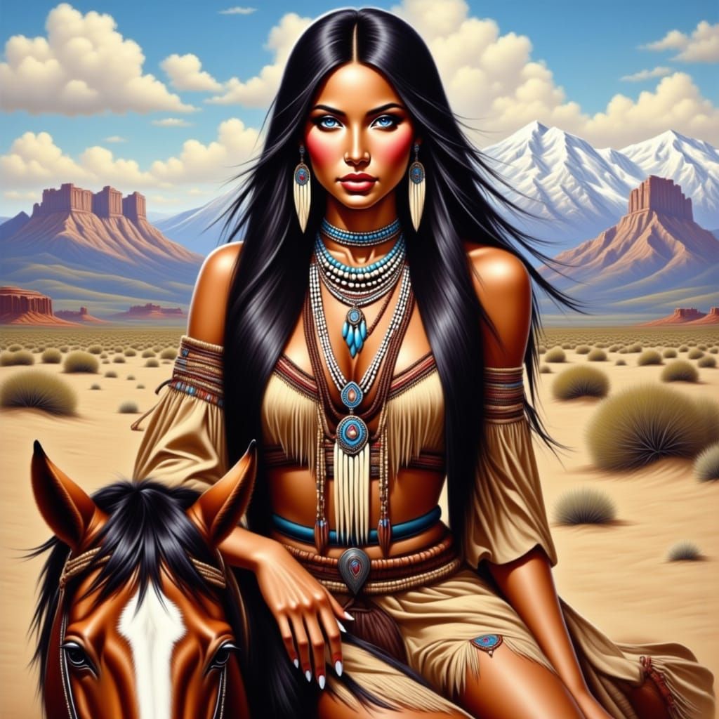 <lora:ArtPainting:1.0> <lora:NativeAmericanFlux:1.0> f