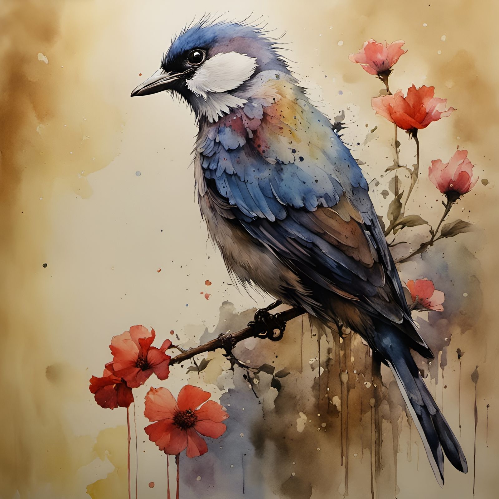 Bird Watercolor Painting