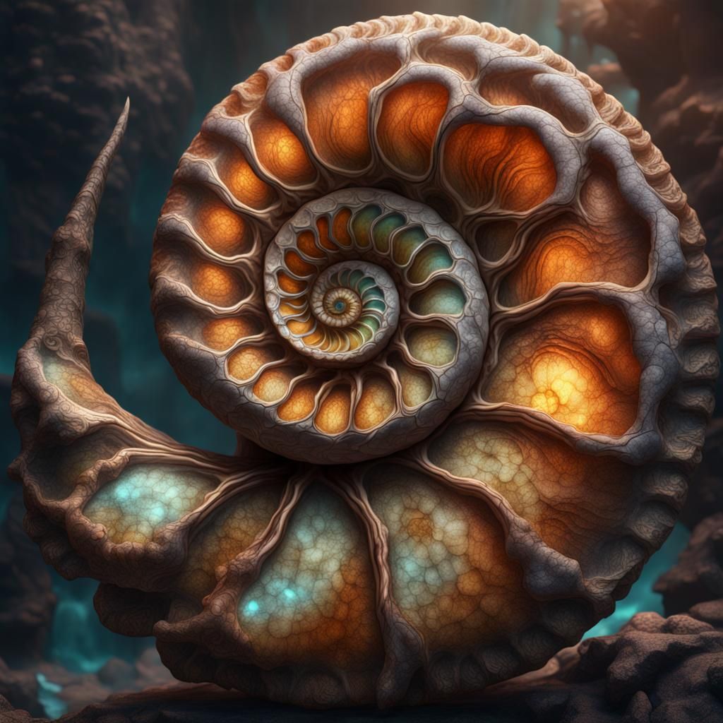 Ammonite gemstone.  by @pistacchiover
