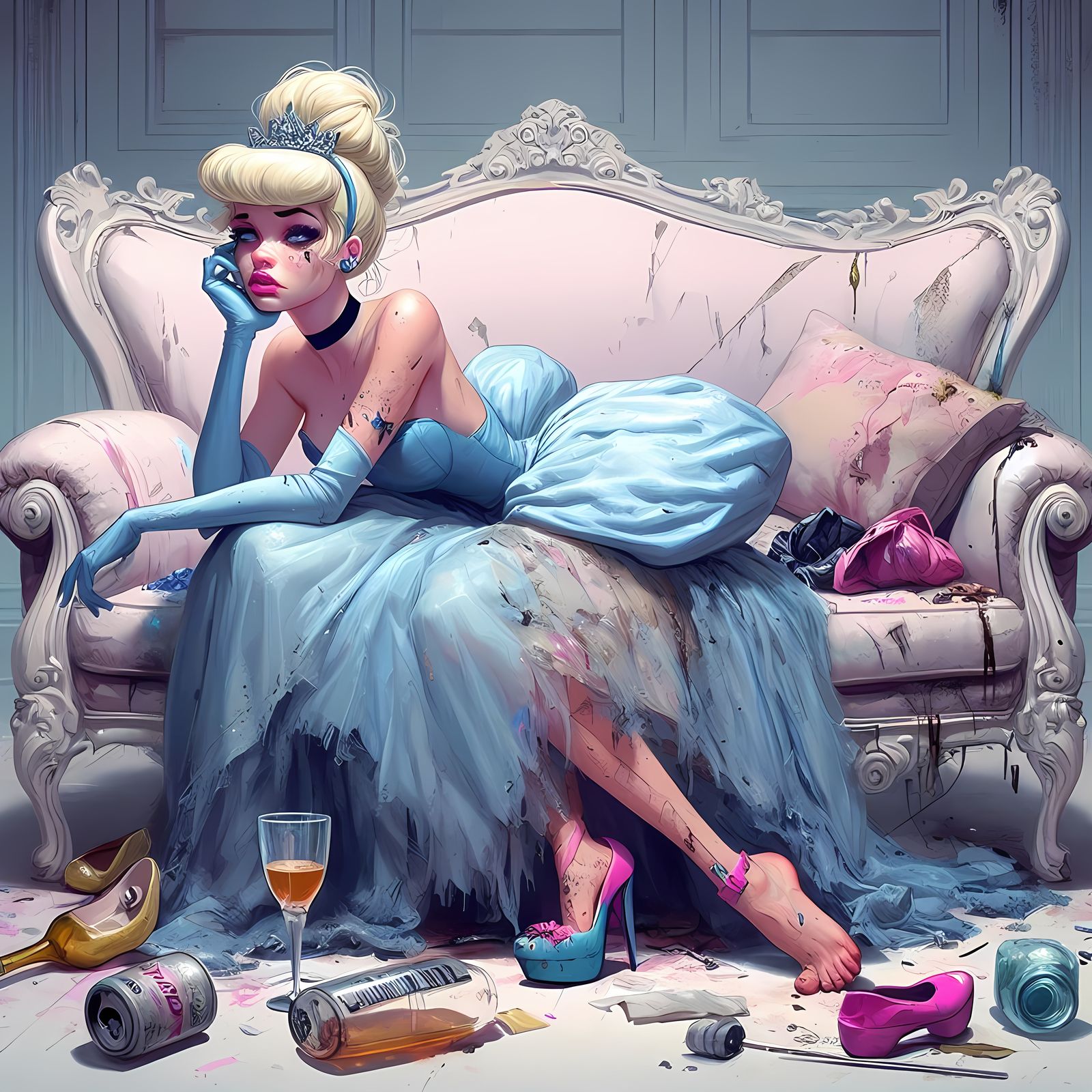 A rough night for Cinderella  by @Lore 