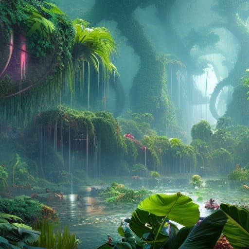 plastic jungle - AI Generated Artwork - NightCafe Creator