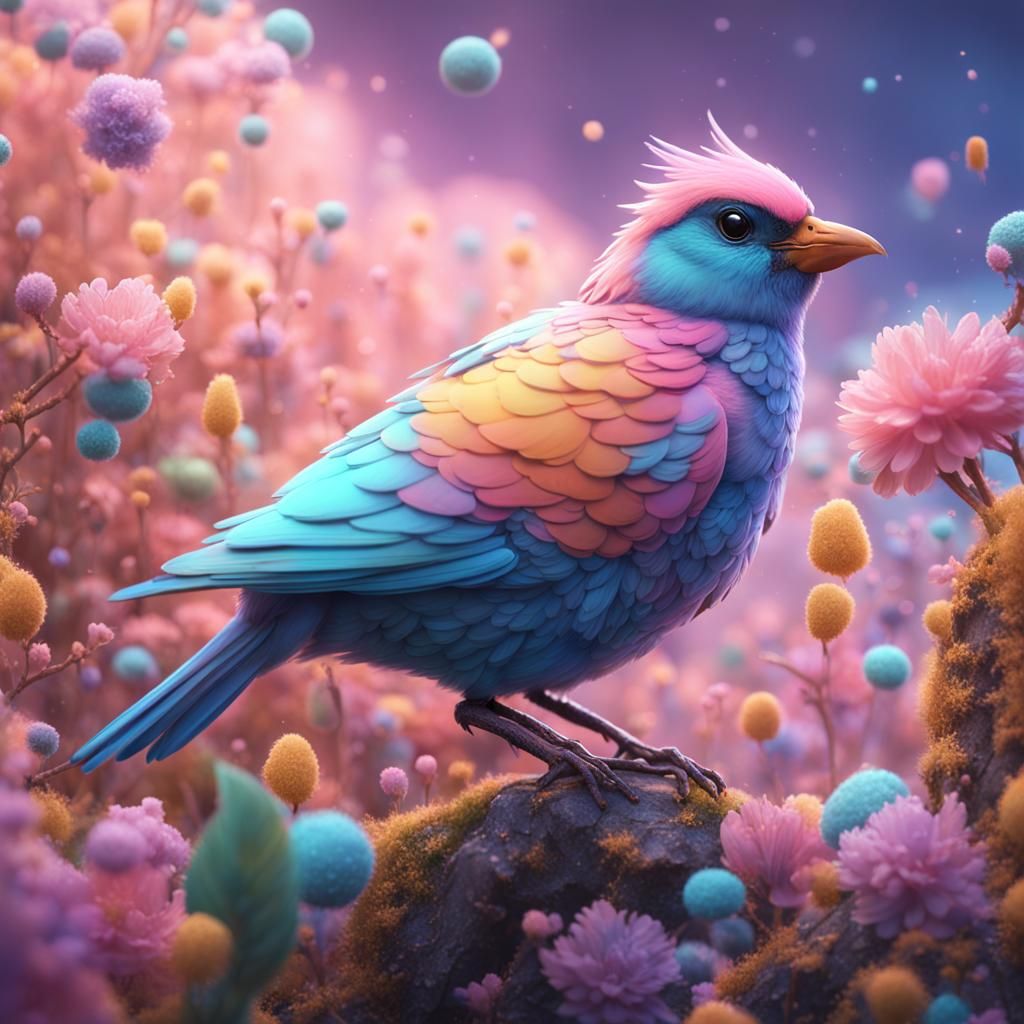 really pastel bird super extremely cute which is vibrate
