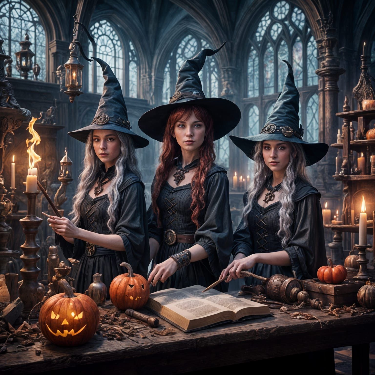 Witches preparing for another magical year at their mystical...
