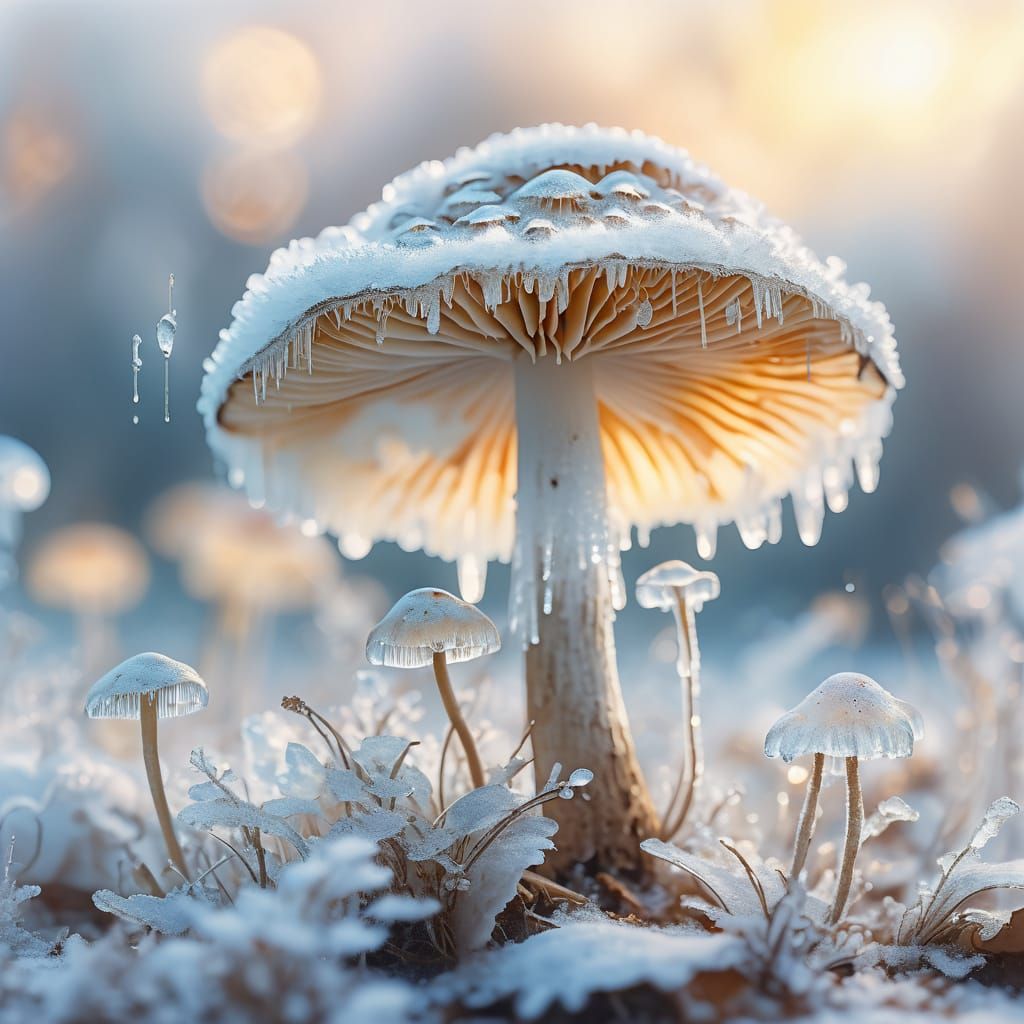 Frozen mushrooms  by @Anarka