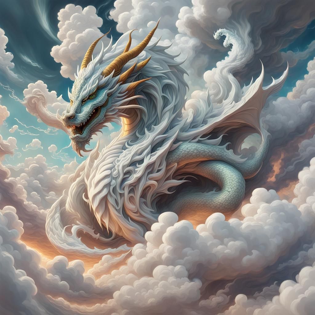 White Dragon - AI Generated Artwork - NightCafe Creator