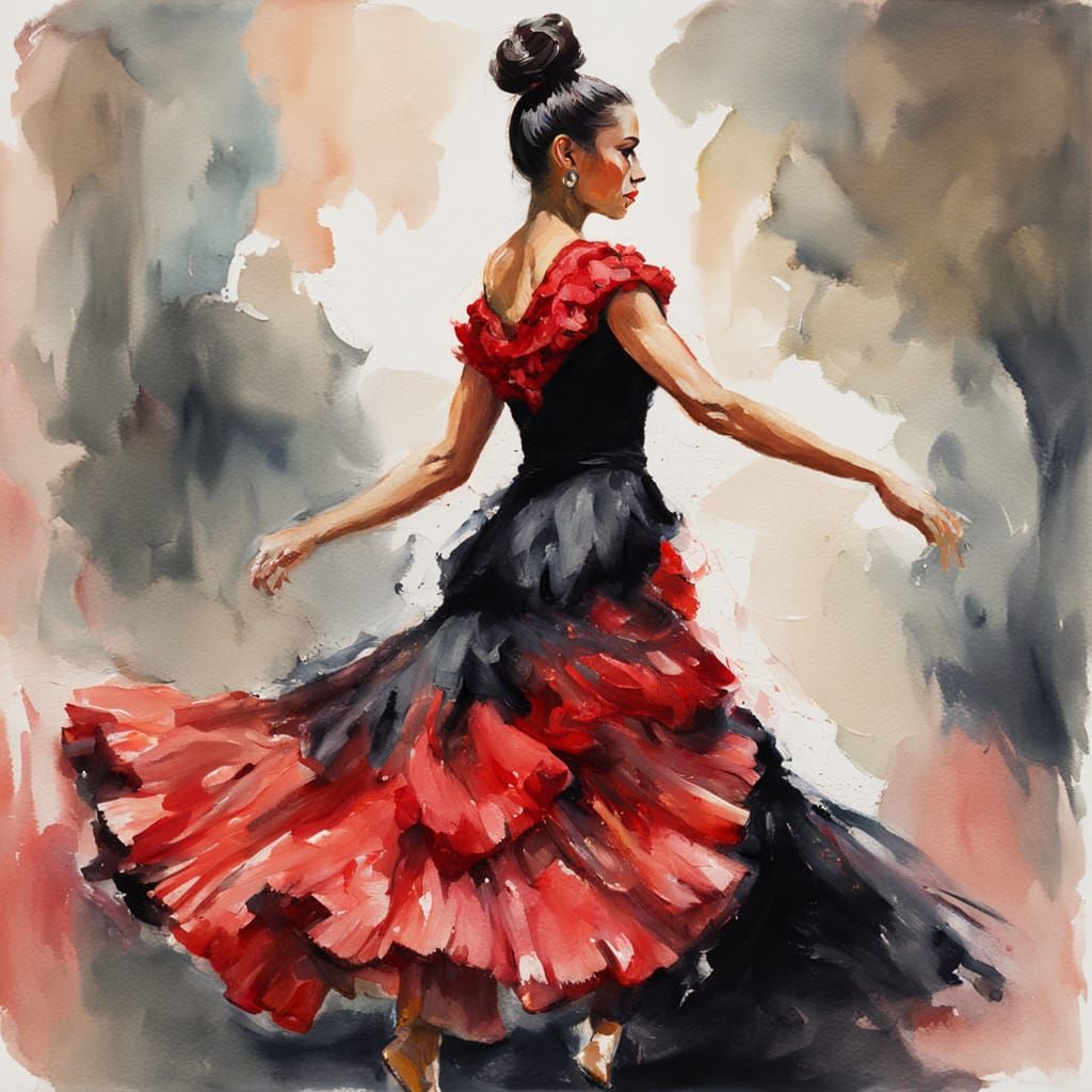A flamenco dancer  by @Lucyaan