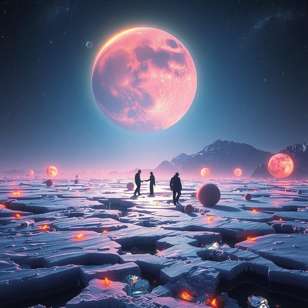 Moons AI Generated Artwork NightCafe Creator