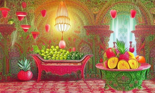 interior made of fruits