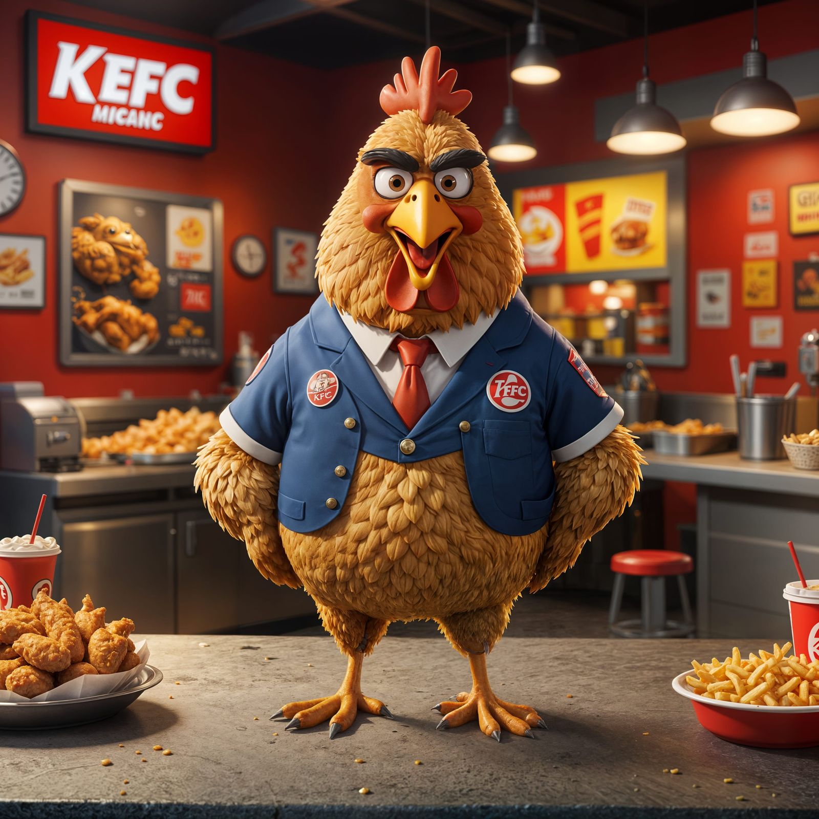 Pixar Style Chicken at KFC