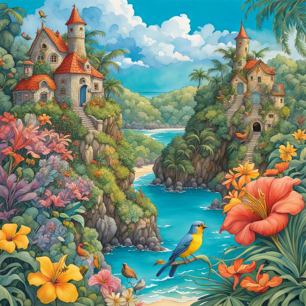 Happiest tropical island oasis  by @Kalpine