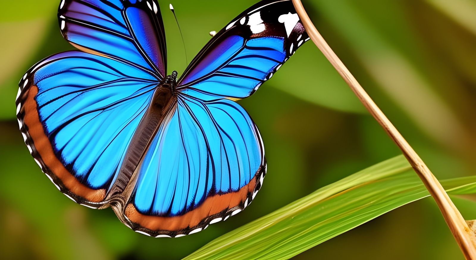 Blue Morpho Butterfly V29, by Lord Elboron - AI Generated Artwork ...