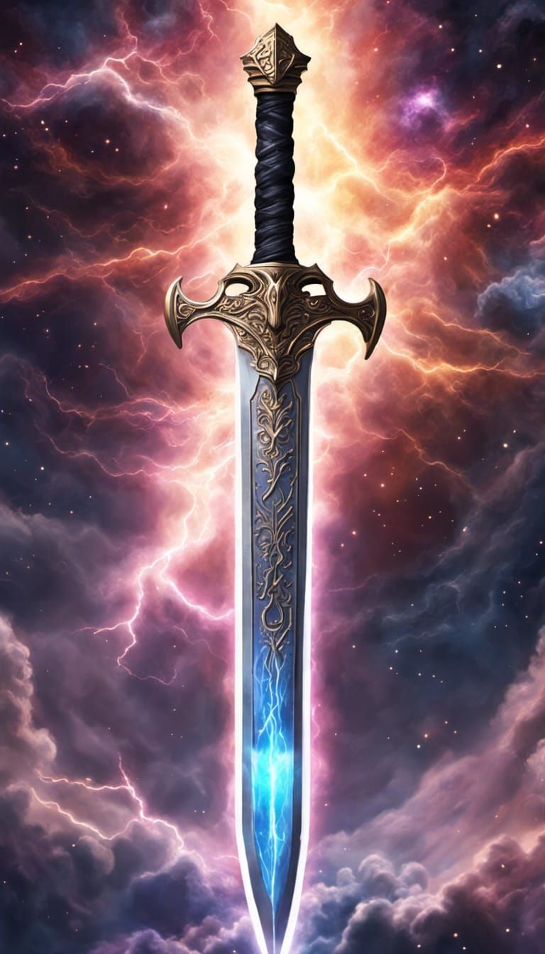 Holy Lightning Sword K_DPMPP_2M AI Generated Artwork NightCafe Creator