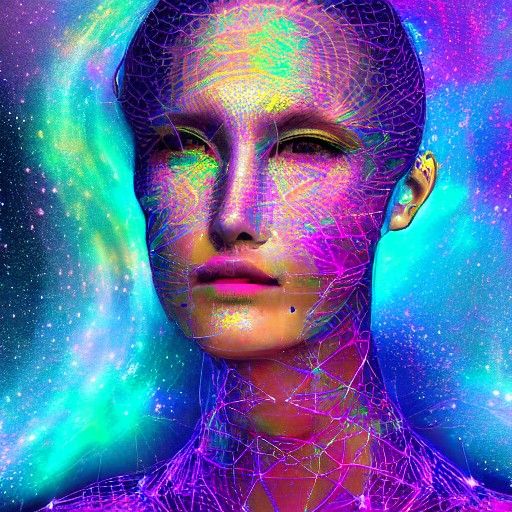 Holographic Astral Evelyn in Visionary Style