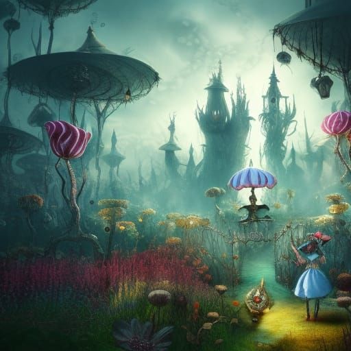 Alice in Wonderland - AI Generated Artwork - NightCafe Creator