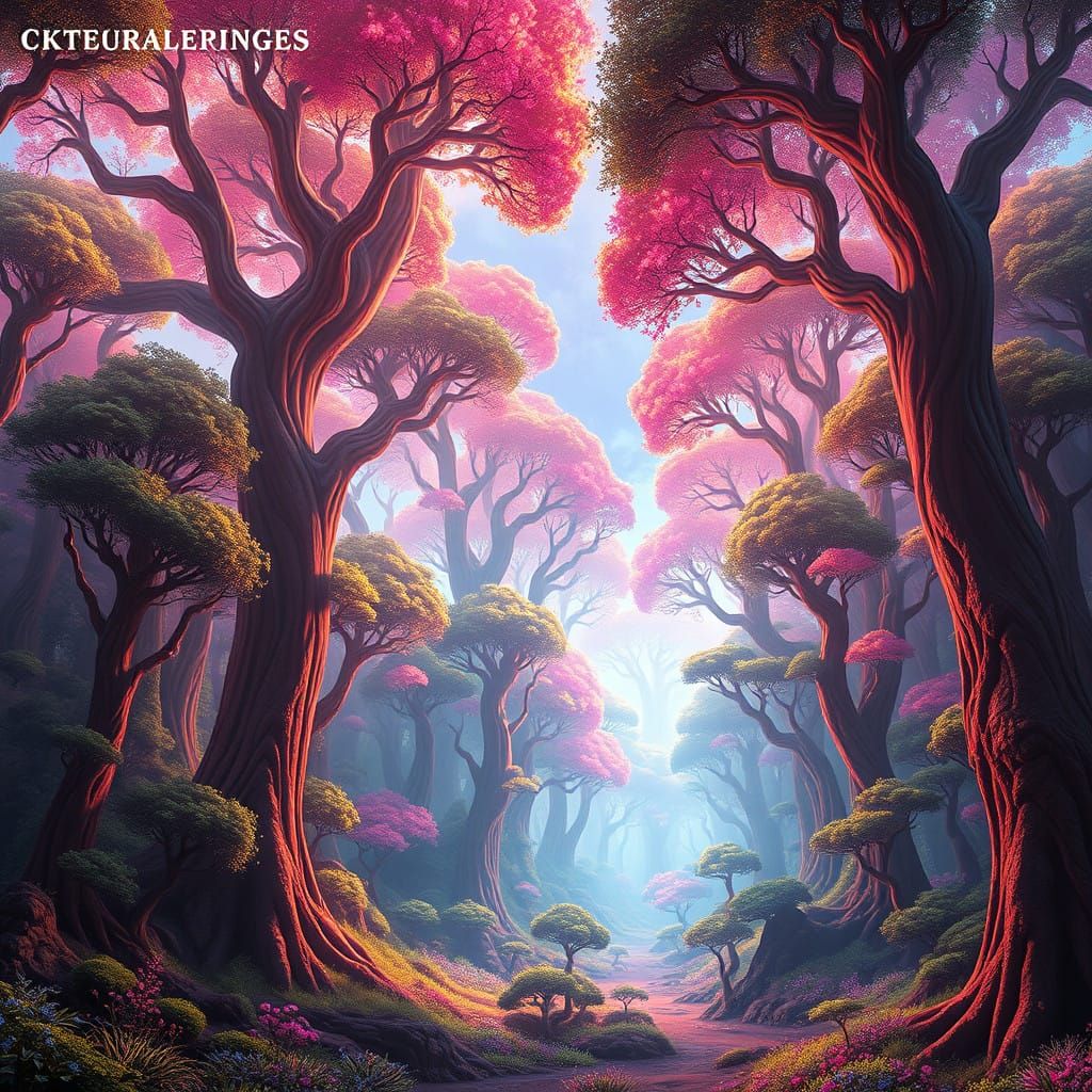 Magical Fantasy Forest in Unreal Engine 5 Style