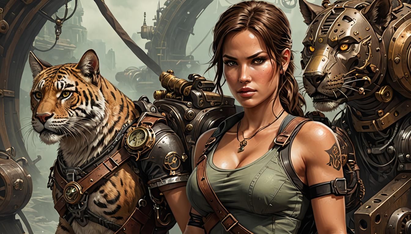 Lara & her tiger sidekick