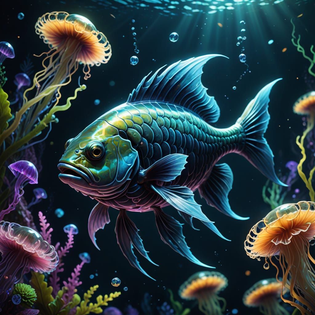 Enchanted Oceanic Wonders in Vibrant Colors