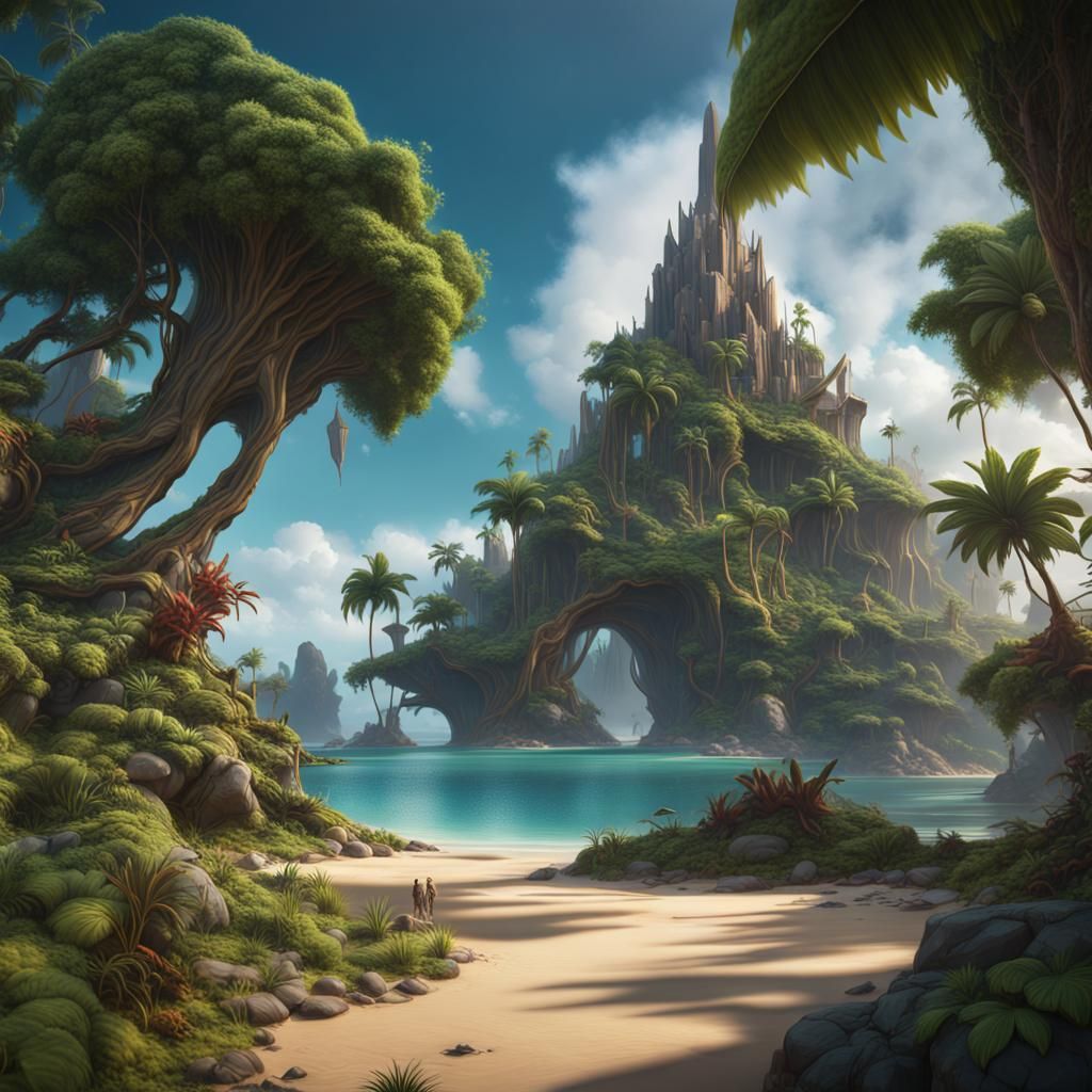 Tropical island  by @animEvengaming