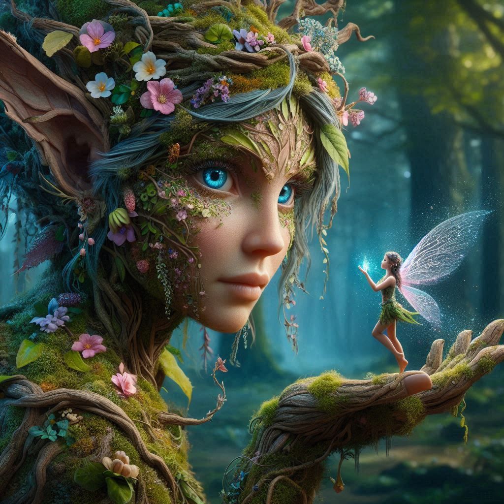 Female Tree Ent and little Fairy (2)