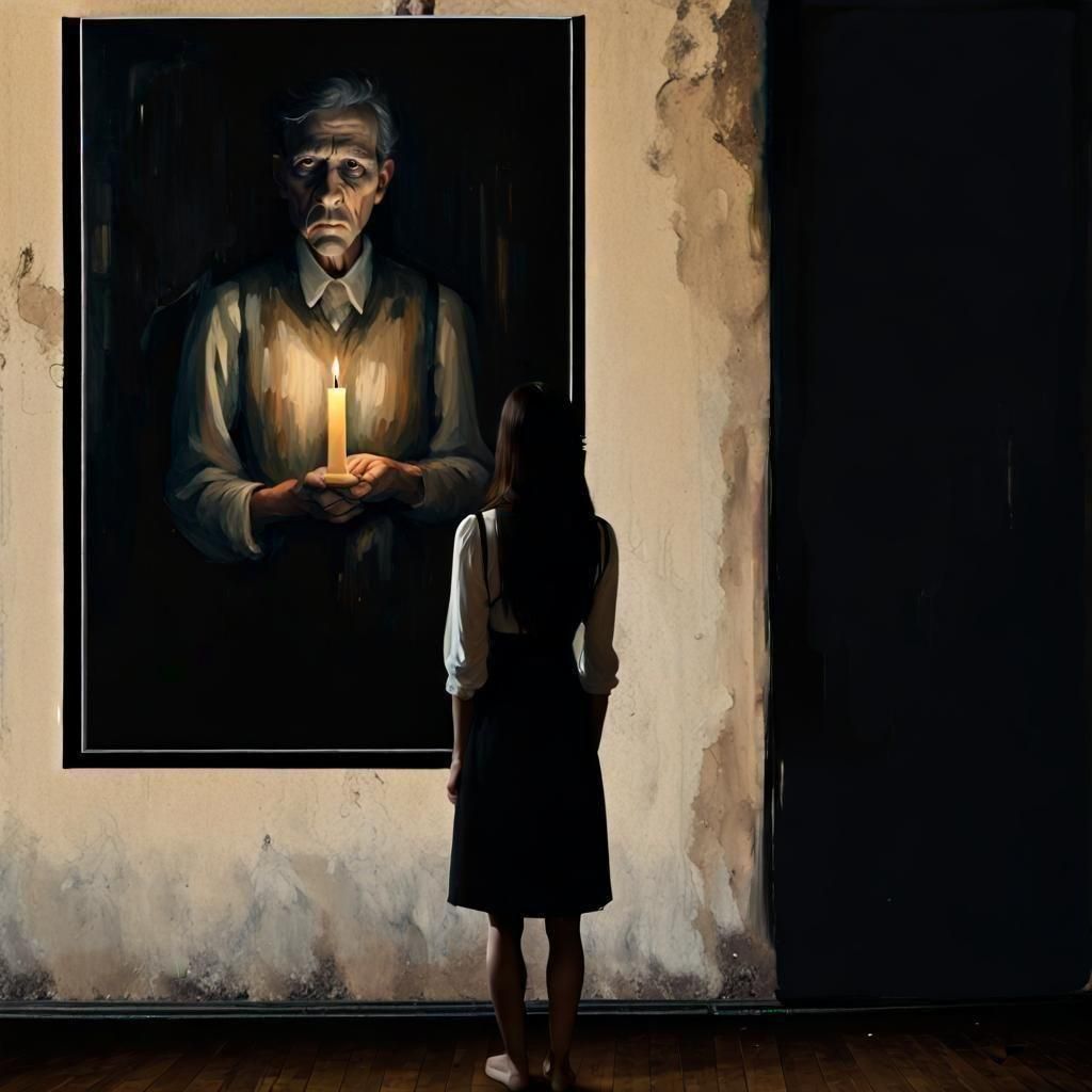 "Dark secret", watercolor painting   by @Martinacats 