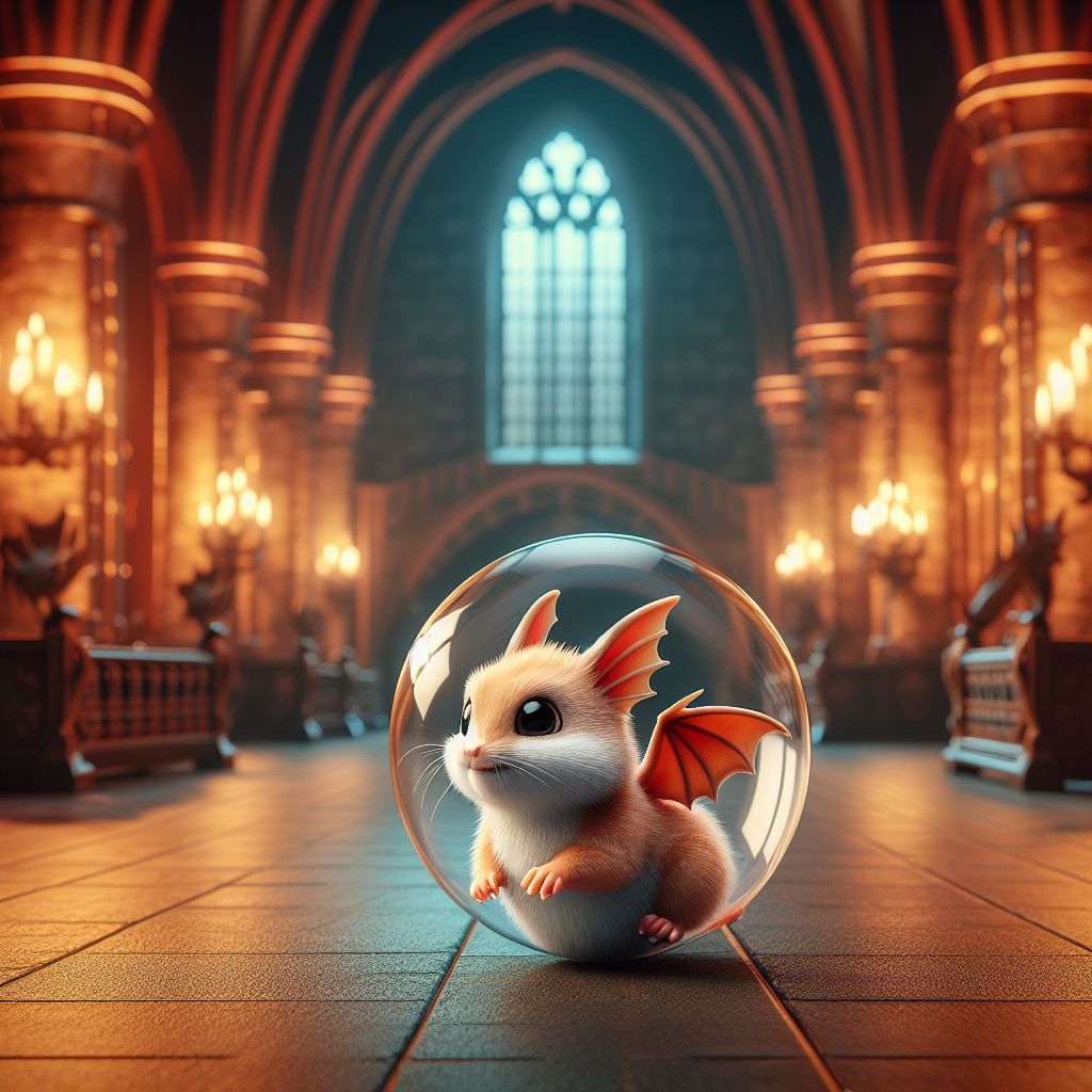 Mythical creatures in hamster balls