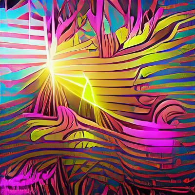 abstract glowing neon photoillustration parallax psychedelic...