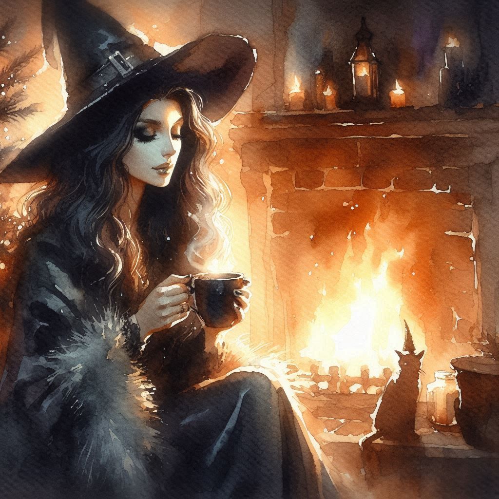 Cosy Witch  by @Huginn