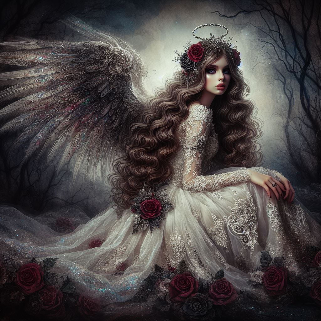 goth punk angelic girl