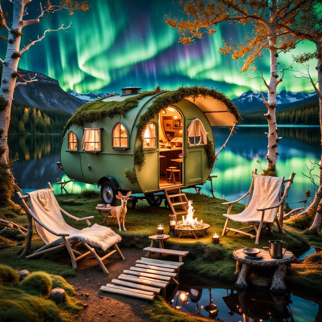 The Perfect Camping Spot, Cozy Caravan Home  by @DesignByNettis