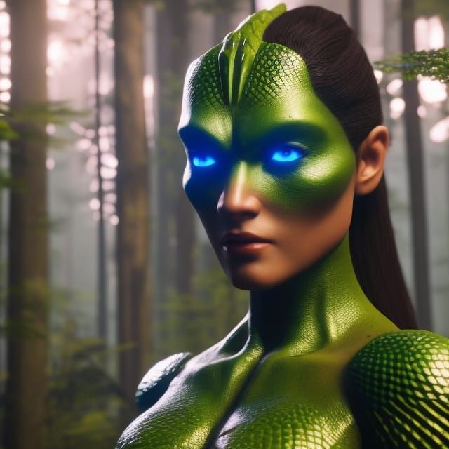 lizard woman - AI Generated Artwork - NightCafe Creator