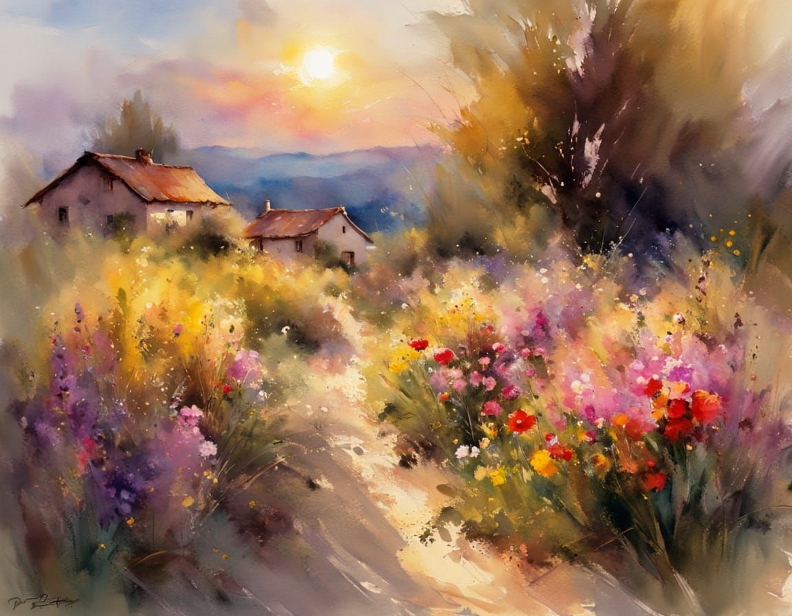 Village bathed with spring sun  by @JBrosque